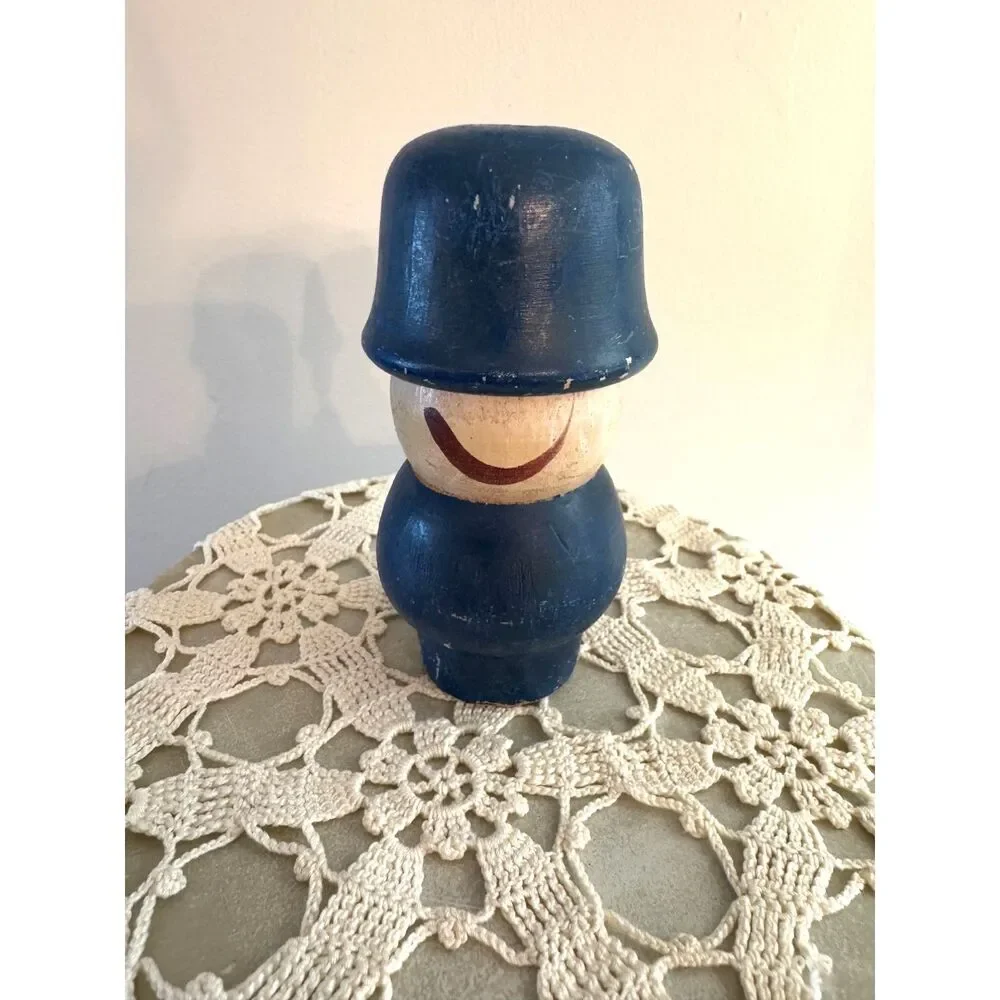 Adorable vintage wooden toy, English policeman, Bobby - Bobby Guard must see